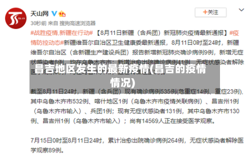 昌吉地区发生的最新疫情(昌吉的疫情情况)