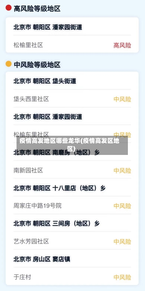 疫情高发地区哪些龙华(疫情高发区地区)