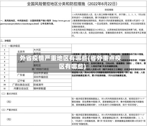 外省疫情严重地区有哪些(省外重点疫区有哪些)