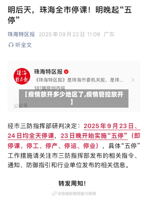 【疫情放开多少地区了,疫情管控放开】