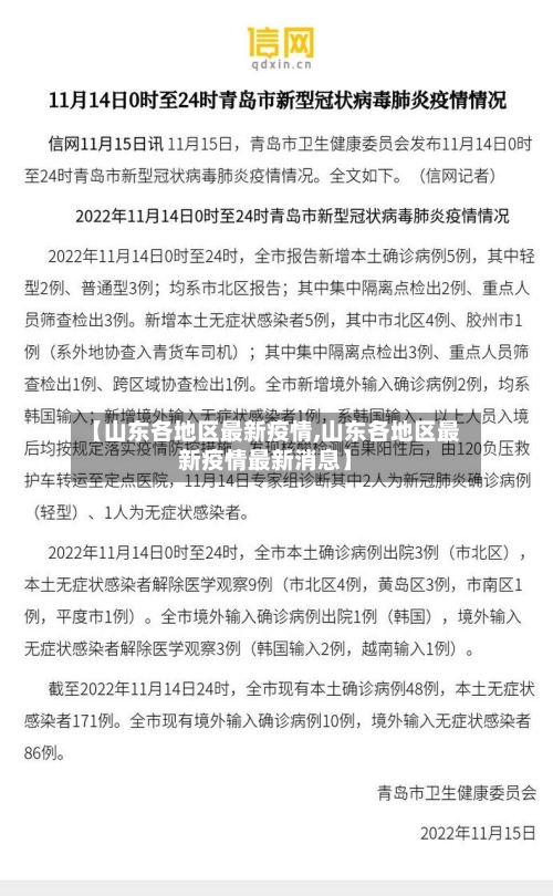 【山东各地区最新疫情,山东各地区最新疫情最新消息】-第2张图片