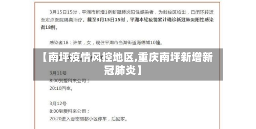 【南坪疫情风控地区,重庆南坪新增新冠肺炎】-第2张图片