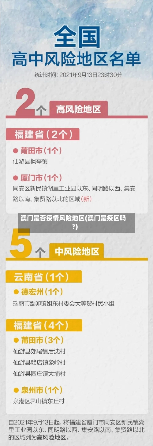 澳门是否疫情风险地区(澳门是疫区吗?)