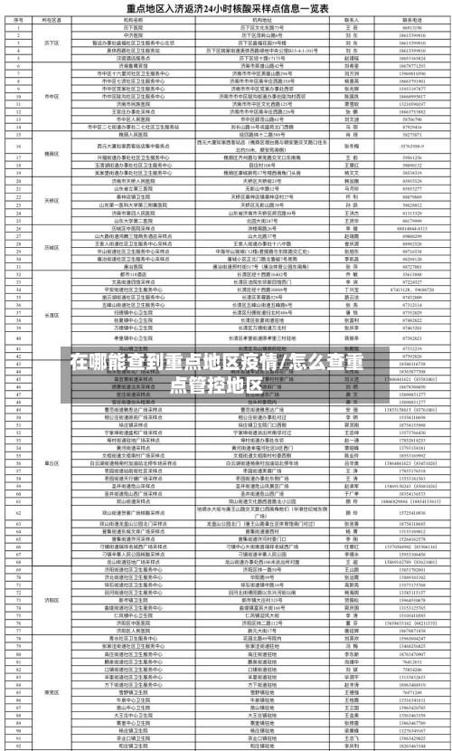 在哪能查到重点地区疫情/怎么查重点管控地区-第3张图片