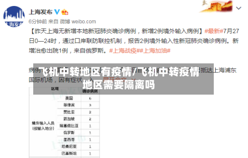 飞机中转地区有疫情/飞机中转疫情地区需要隔离吗