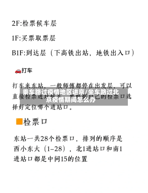 乘车路过疫情地区进京/坐车路过北京疫情期间怎么办-第2张图片