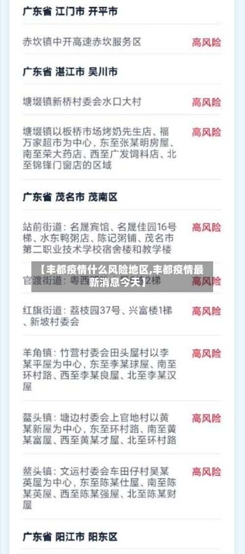 【丰都疫情什么风险地区,丰都疫情最新消息今天】-第2张图片