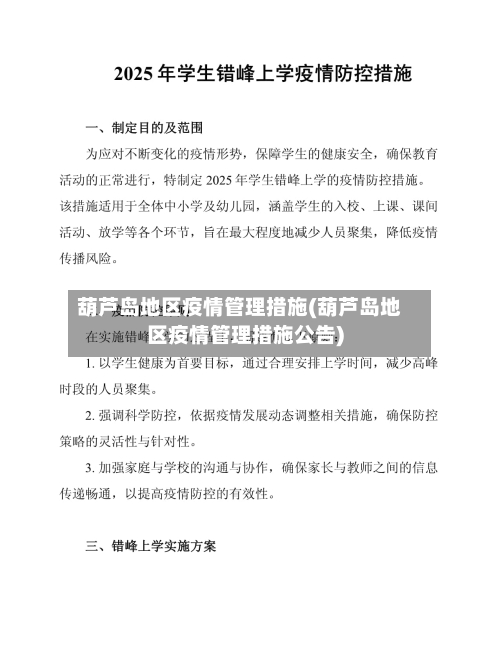 葫芦岛地区疫情管理措施(葫芦岛地区疫情管理措施公告)