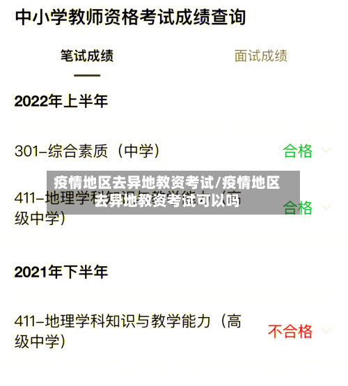 疫情地区去异地教资考试/疫情地区去异地教资考试可以吗