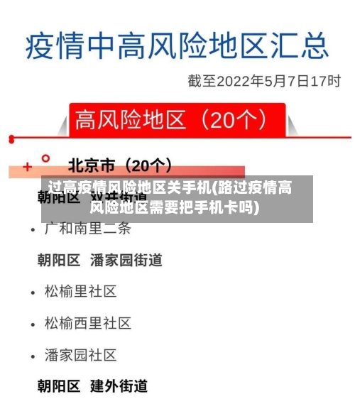 过高疫情风险地区关手机(路过疫情高风险地区需要把手机卡吗)-第1张图片