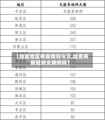 【哈密地区有疫情吗今天,哈密有新冠肺炎病例吗】-第2张图片
