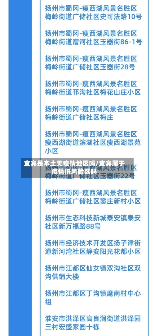 宜宾是本土无疫情地区吗/宜宾属于疫情低风险区吗-第3张图片
