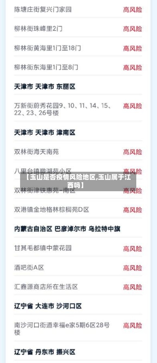 【玉山是否疫情风险地区,玉山属于江西吗】-第3张图片