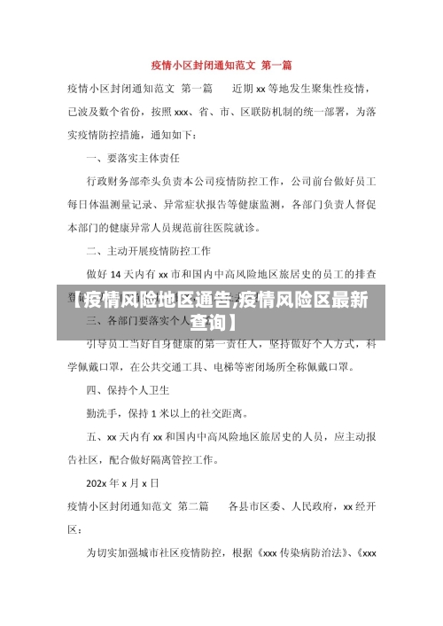 【疫情风险地区通告,疫情风险区最新查询】-第2张图片