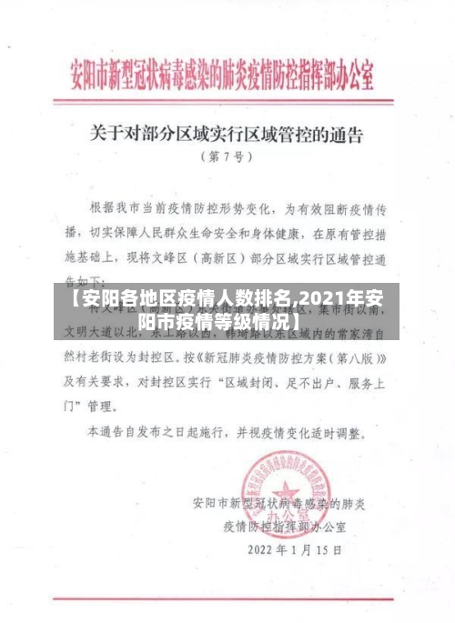 【安阳各地区疫情人数排名,2021年安阳市疫情等级情况】